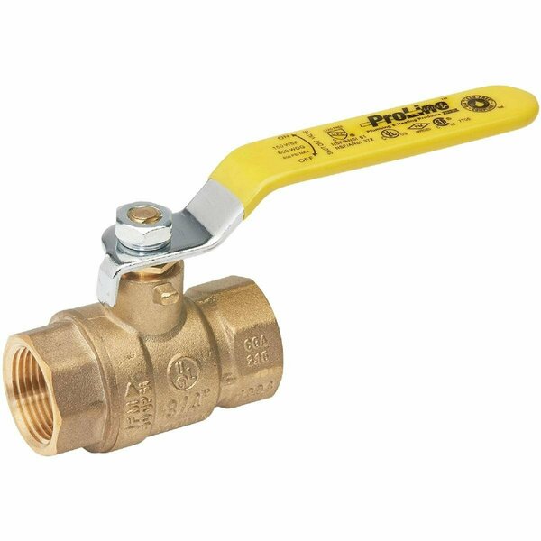 Proline 1 In. FIP Brass Full Port Ball Valve 107-825NL